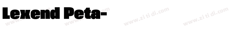 Lexend Peta字体转换